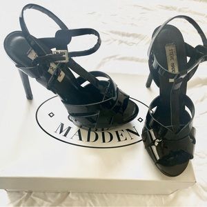 Steve Madden High Heel Black Sandal - Size 6.5 M
